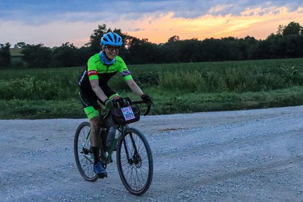 Matt riding on Gravel Worlds