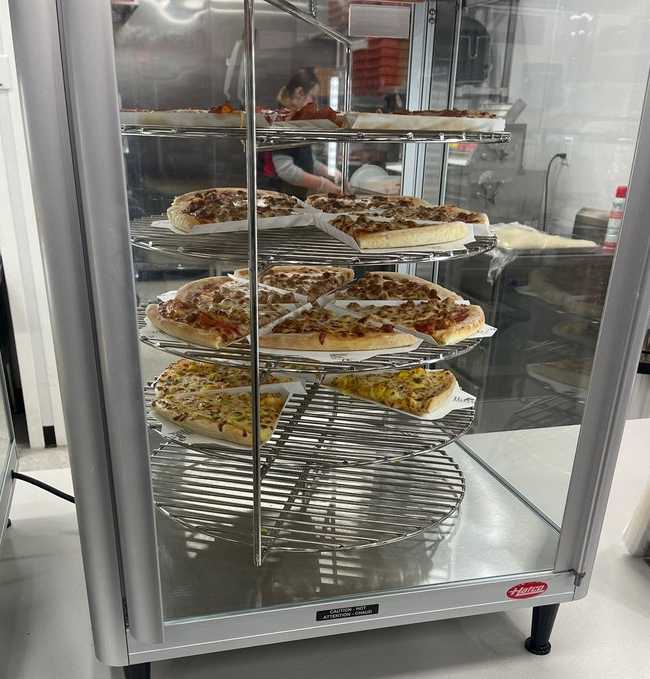 A sample of the pizza on offer at a Casey's